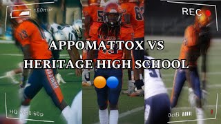 ￼APPOMATTOX VS HERITAGES HS FRIDAY NIGHT￼GAMEDAY VLOG 🔥click fast￼ [upl. by Leahcimsemaj]