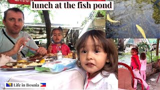 WE ARE HAVING LUNCH AT TRAVNIK FISH POND  Plava voda Travnik  Travnik Izvor plave vode [upl. by Adanar]