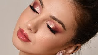 Rose Gold Smokey Eye Makeup Tutorial [upl. by Ecitnirp889]