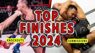 Top Finishes 2024 Knockouts amp Submissions  1 [upl. by Hubsher335]