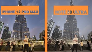 مقارنه الكاميرات القصوى  Note 20 ULTRA vs iPhone 12 PRO MAX [upl. by Seessel]