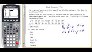 Linear Regression T Test [upl. by Eanom]