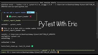 PyTest With Eric 01  pytesthtml report [upl. by Pavla]