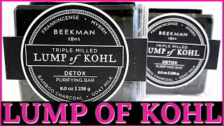 BEEKMAN 1802 LUMP OF KOHL  ACTIVATED CHARCOAL GOAT MILK SOAP LUMP OF KOHL REVIEW [upl. by Malinowski]