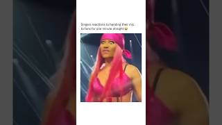 Singers handing their mic to fans for one minute straight shorts celebrity funny memes fyp [upl. by Blain]