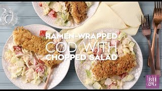 RamenWrapped Cod with Chopped Salad  Weeknight Wins  Better Homes amp Gardens [upl. by Atoiganap]