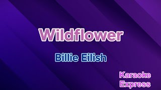 Wildflower  Billie Eilish  KaraokeInstrumental HD [upl. by Aicittel686]