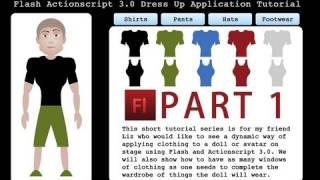 1 Flash Dress Up Game Tutorial ActionScript 30 Doll Character Model [upl. by Rene877]