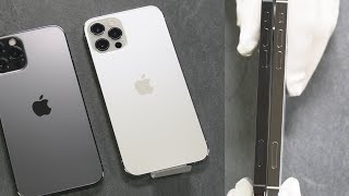 UNBXOXING iPhone 12 Pro Silver  Graphite REVIEW compare to iPhone 13 PROMAX COLOUR [upl. by Savannah]