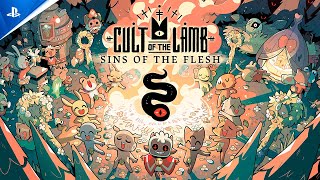 Cult of the Lamb Sins of the Flesh  Launch Trailer  PS5 amp PS4 Games [upl. by Ecyoj]