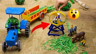 Diy diorama making mini grass chopping machine science project FunWorldSociety [upl. by Dnumsed]