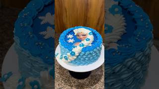 Frozen Theme Cake Design cake frozencake shorts trending viralshort [upl. by Hannavahs998]