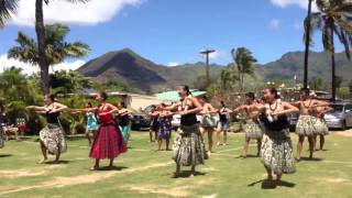 Halau O Na Pua Kukui dances as WAIPUNA sings Ala Pikake [upl. by Edijabab]