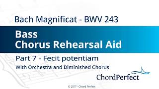 Bachs Magnificat Part 7  Fecit potentiam  Bass Chorus Rehearsal Aid [upl. by Mailliw]