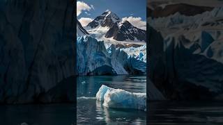 Exploring a Rare Beautiful Glacier 🏔️🗻 glacier snow nature shorts [upl. by Anilatak]