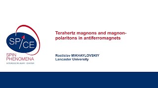 Talks  Ultrafast Antiferromagnetic Writing  Rostislav MIKHAYLOVSKIY Lancaster University [upl. by Helene]