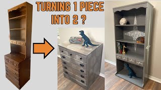 Turning 1 Hutch into 2 Pieces of Childrens Furniture Part 2 Bookcase [upl. by Cowey]