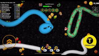 Wormszoneio🐍 Pro Worm Battle Gameplay 215 Best worms game 001 [upl. by Neehahs]