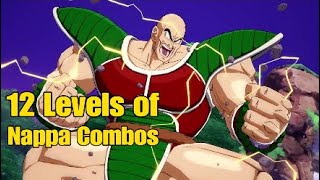 DBFZ The 12 Levels of Nappa Combos  Christmas Special [upl. by Donough369]