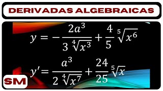 Derivadas Algebraicas Con Radicales  25 [upl. by Aidil]