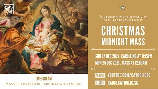 Catholic Mass Today Live Online  Christmas Midnight Mass 2023 [upl. by Uttasta]