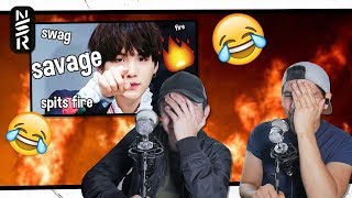 GUYS REACT TO SAVAGE SUGA the guy who spits fire AGUSTD [upl. by Nahgam]