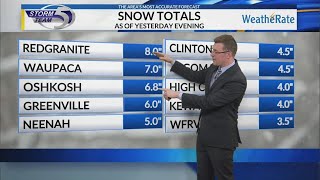 Northeast Wisconsin snowfall totals from the seasons first winter storm [upl. by Beverly462]