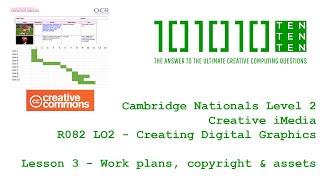 Creative iMedia R082 Creating Digital Graphics  Lesson 3 Work plans copyright amp assets [upl. by Eidas]