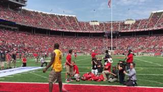 Cardale Jones wins Ohio States longthrow QB challenge during 2017 spring game [upl. by Barty]