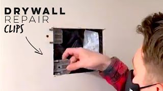 How to Use Drywall Clips Quick and Easy Drywall Repair [upl. by Zanlog484]