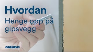 Hvordan henge opp på gipsvegg [upl. by Elleon]