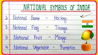 National Symbol of India in English  Top 15 national symbols of India  national symbols of India [upl. by Idnem]