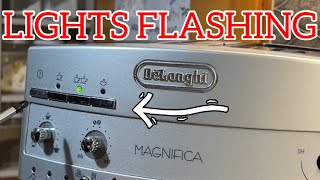 DeLonghi Magnifica Lights Flashing Quick Repair [upl. by Onra]