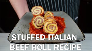 Italian Beef Braciole a Stuffed Beef Roll Recipe [upl. by Nicholle]