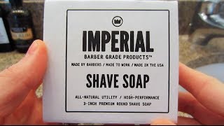 Imperial Shave Soap  Lather Review [upl. by Yemac]