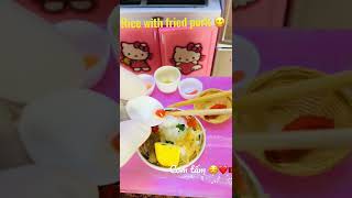 Pinky kitchen  Rice with fried porkCơm tấm sườn bì chả [upl. by Weinert672]