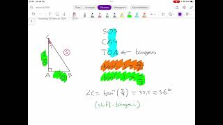 Hoek berekenen met sinus cosinus en tangens [upl. by Clerissa]