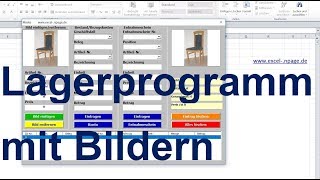 2 Lager Programm mit Bildern in Excel VBA selber erstellen [upl. by Arihaj]