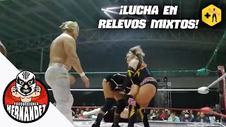 Faby Apache y Cuervo vs Chik Tormenta y The Tiger  Arena Campeones [upl. by Asenej]