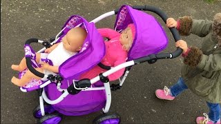 Twin Pushchair Dolls Prams [upl. by Madoc]