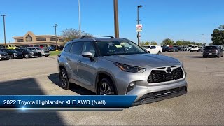 2022 Toyota Highlander XLE AWD Natl [upl. by Nisior359]