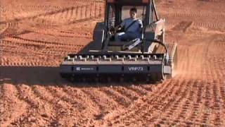 SkidSteer Bradco Vibratory Roller Demo [upl. by Enelrac]