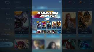 Update Fragment Shop 20 September 2024 mobilelegends [upl. by Lark]