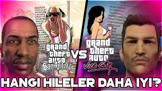 GTA VİCE CİTY HİLELERİ VS SAN ANDREAS HİLELERİ [upl. by Kelsy]