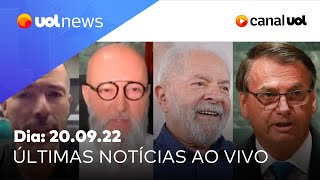 Bolsonaro na ONU Lula com 47 na pesquisa Ipec análises e notícias do dia ao vivo  UOL News [upl. by Llyrrad]