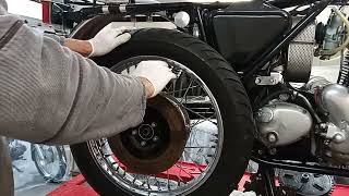 Norton Commando 850 MKIII Service and Recommissioning Part 5 Removing the Rear Wheel [upl. by Ahsita]