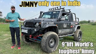 9” lift jimny Only One in India  toughest Jimny in the world  Offroad modification in jimny [upl. by Nhguav]