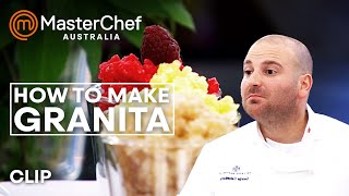 Best Granita Recipe  Junior MasterChef Australia  MasterChef World [upl. by Yrohcaz]