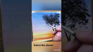 Sun set acrylic painting for beginners [upl. by Alurd363]