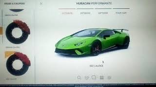 Lamborghini car configurator the Huracan performante [upl. by Lubet]